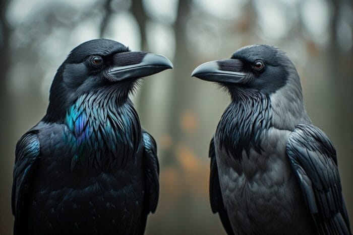 орон і ворона: порівняння зовнішнього вигляду та розмірів птахів