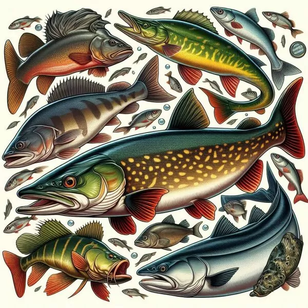 разные виды рыб