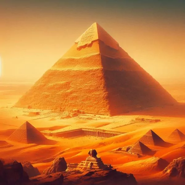 Egyptian pyramids in Giza