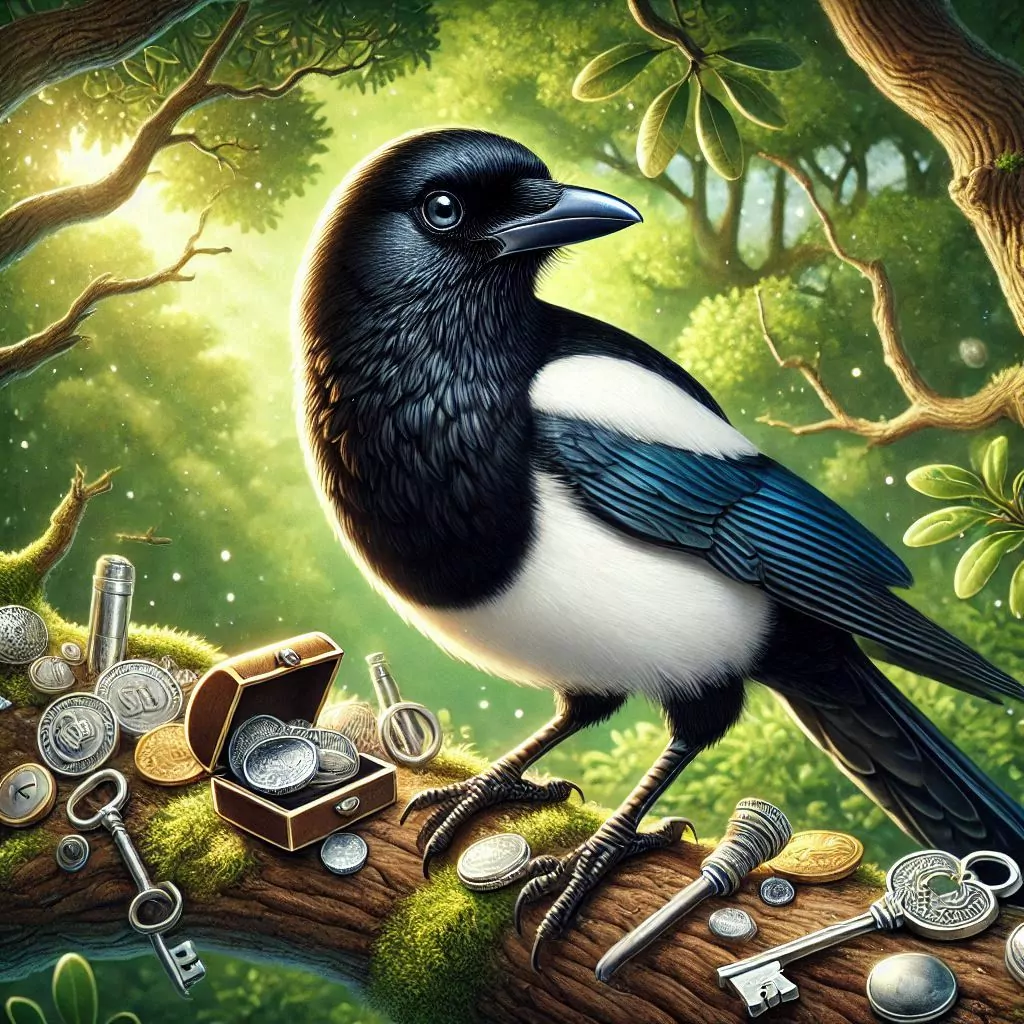 The magpie is an intelligent bird.